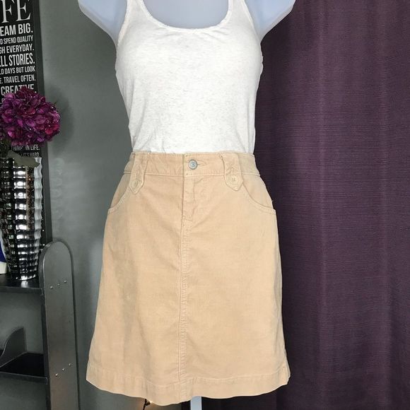 Old Navy: tan corduroy skirt - Picture 1 of 4